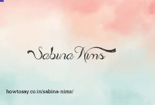 Sabina Nims
