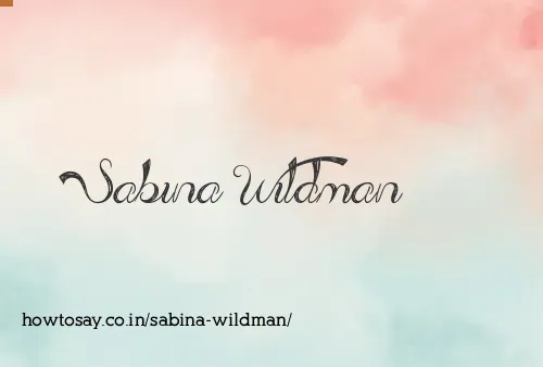 Sabina Wildman