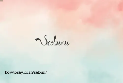 Sabini