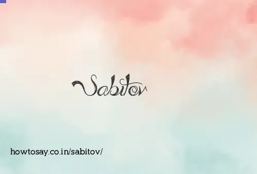 Sabitov