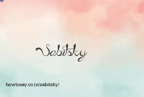 Sabitsky