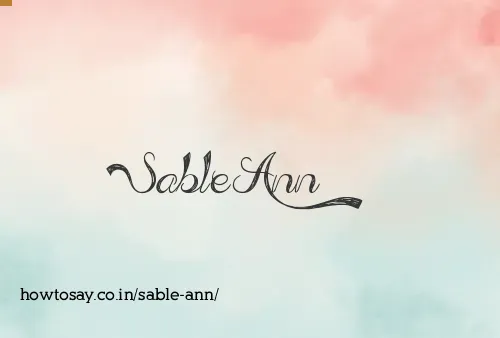 Sable Ann