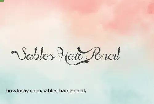 Sables Hair Pencil