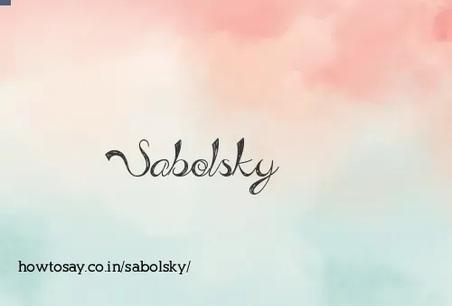 Sabolsky