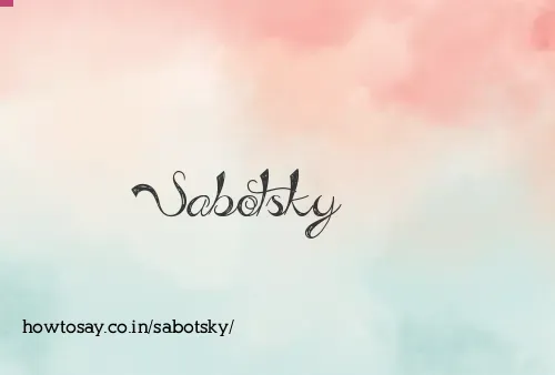 Sabotsky