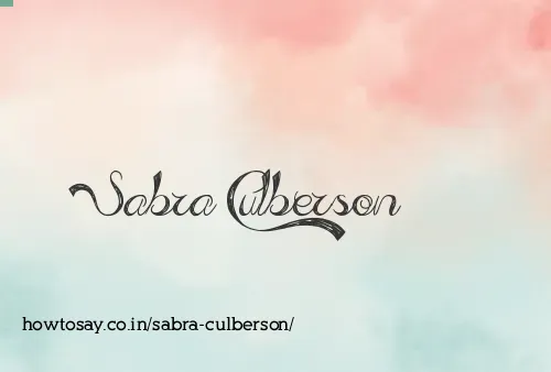 Sabra Culberson
