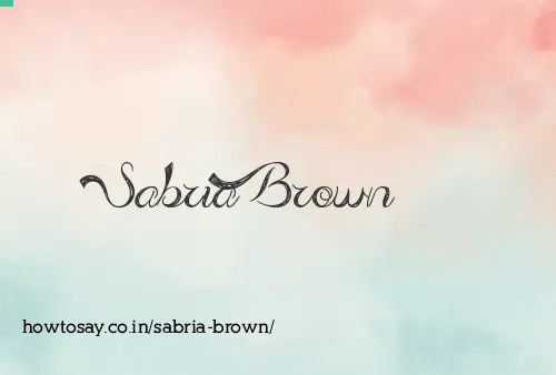Sabria Brown