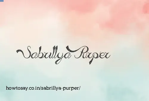 Sabrillya Purper