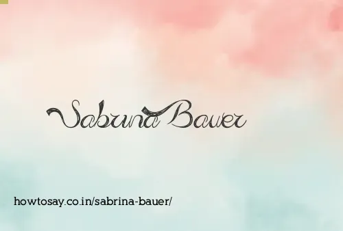Sabrina Bauer