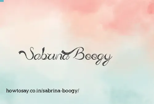 Sabrina Boogy