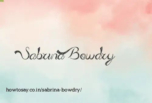 Sabrina Bowdry