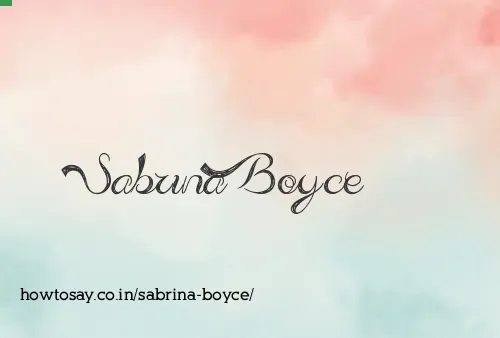 Sabrina Boyce