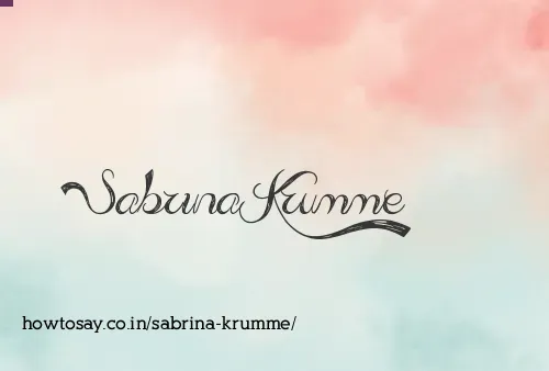 Sabrina Krumme