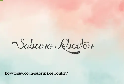 Sabrina Lebouton