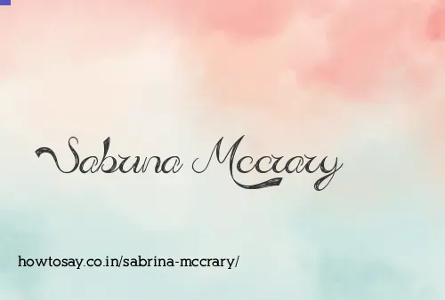 Sabrina Mccrary