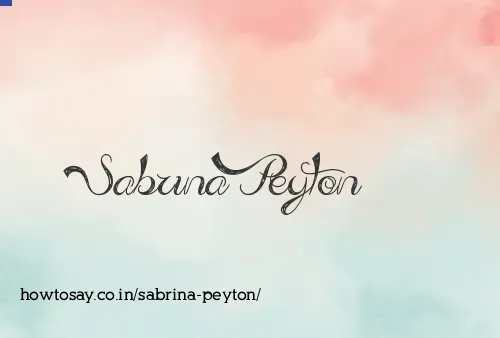 Sabrina Peyton
