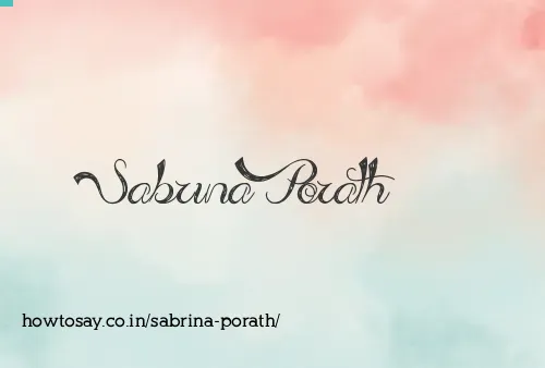 Sabrina Porath
