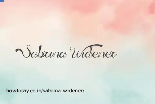 Sabrina Widener