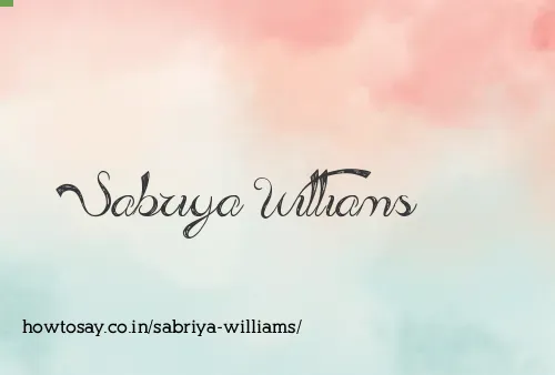 Sabriya Williams