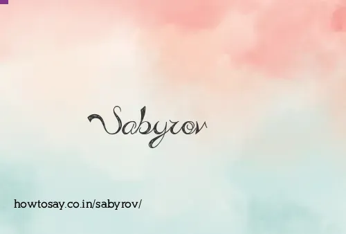 Sabyrov