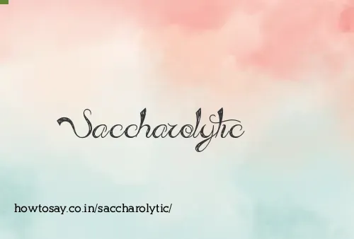 Saccharolytic