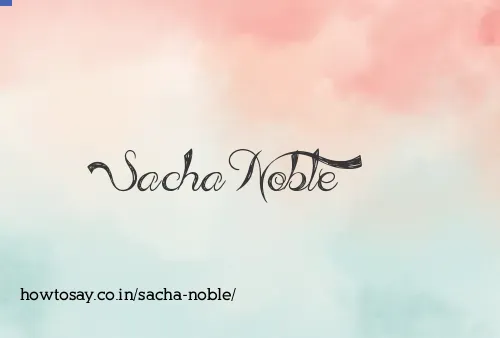 Sacha Noble