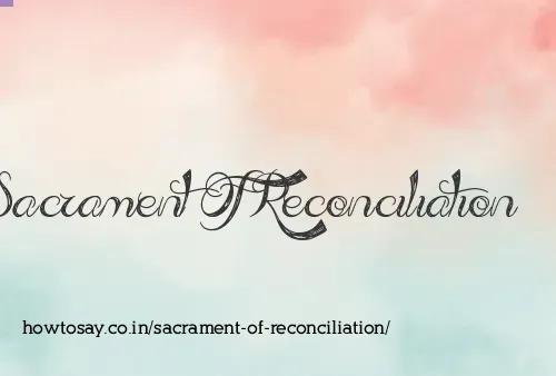 Sacrament Of Reconciliation