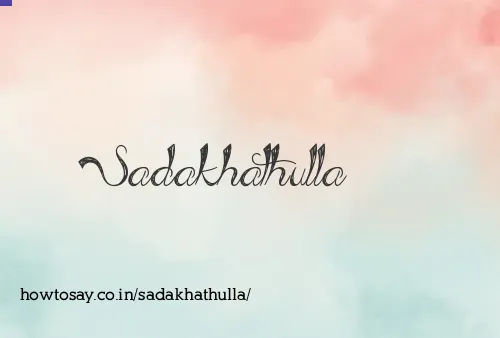 Sadakhathulla