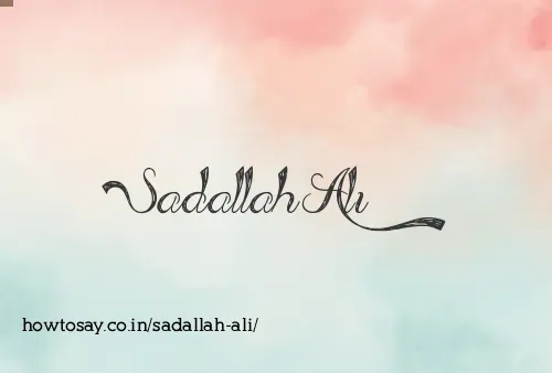 Sadallah Ali