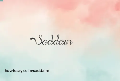 Saddain