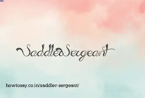 Saddler Sergeant