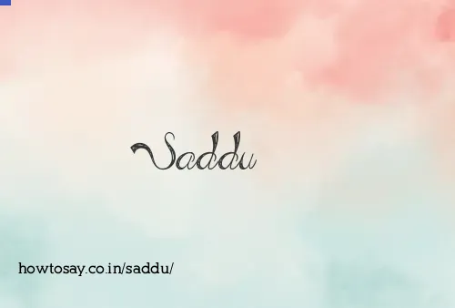 Saddu