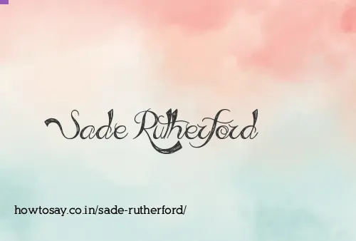 Sade Rutherford
