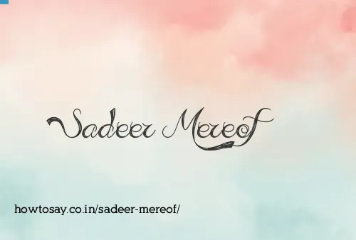 Sadeer Mereof