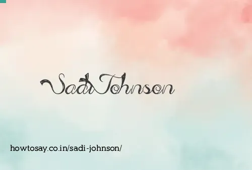 Sadi Johnson