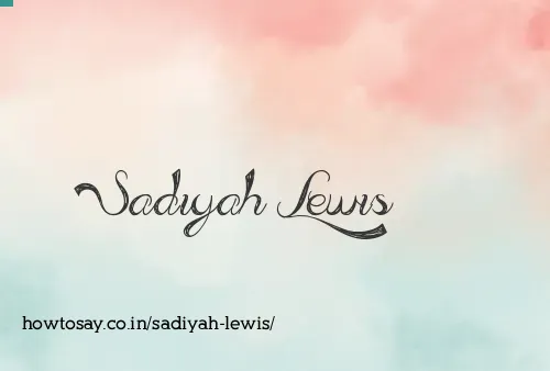Sadiyah Lewis