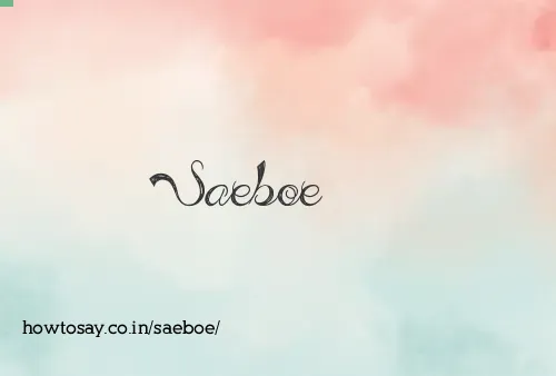 Saeboe