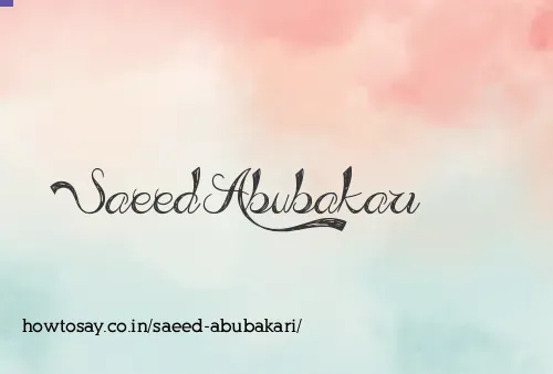 Saeed Abubakari