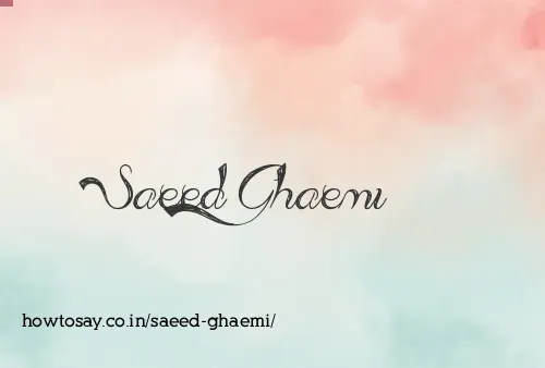 Saeed Ghaemi