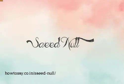 Saeed Null