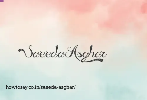 Saeeda Asghar