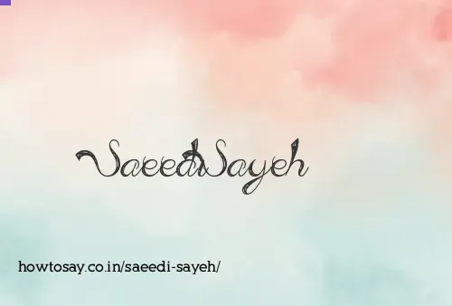 Saeedi Sayeh