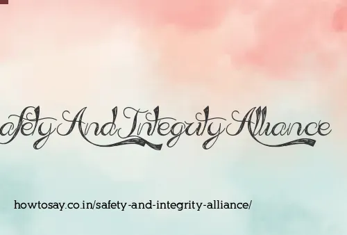 Safety And Integrity Alliance