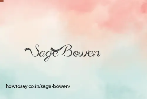 Sage Bowen