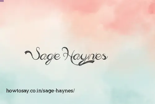 Sage Haynes