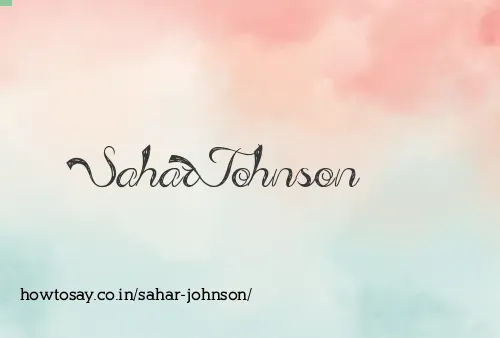 Sahar Johnson
