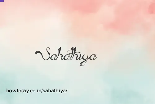 Sahathiya