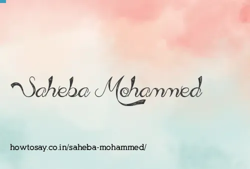 Saheba Mohammed