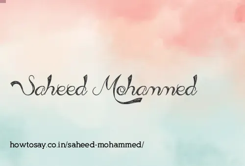 Saheed Mohammed