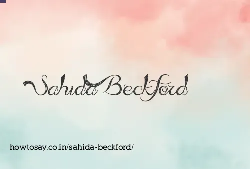 Sahida Beckford